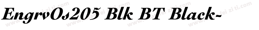 EngrvOs205 Blk BT Black字体转换